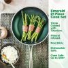 Non Stick Pots for Cooking Set of Kitchen Pots Dishwasher Safe Emerald Green Diamond Coated Nonstick Cookware With Lids Sets Bar